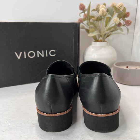 Vionic Cheryl II Slip-on Leather Loafer Black Women 11 Wide NWB - Picture 4 of 11